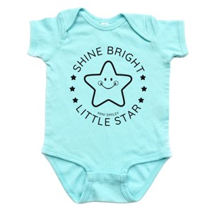 The Juniper Shop Mini Smiley Shine Bright Little Star Baby Short Sleeve Bodysuit - 1 of 4