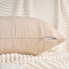 REGALWOVEN Linen Fade-Resistant Soft Solid Minimalist Neutral Throw Pillow Covers 2 Pcs - 3 of 4