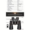 10x50 binoculars,High Magnification Long Range Zoom Binoculars, HD Professional Binoculars for Bird Watching, Traveling, Theater, Hiking, Black - 4 of 4