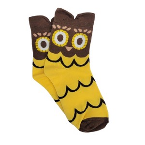 Colorful Owl Crew Socks (Women's Sizes, Adult Medium) - 1 of 3