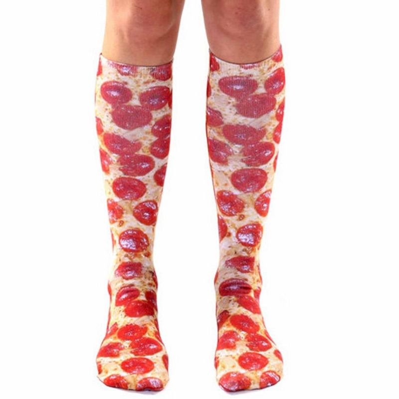 Living Royal Pizza Photo Print Knee High Socks, 1 of 2