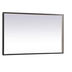 Elegant Lighting Pier 24x30 inch LED Mirror with Adjustable Color Temperature 3000K/4200K/6400K in Black - 1 of 4