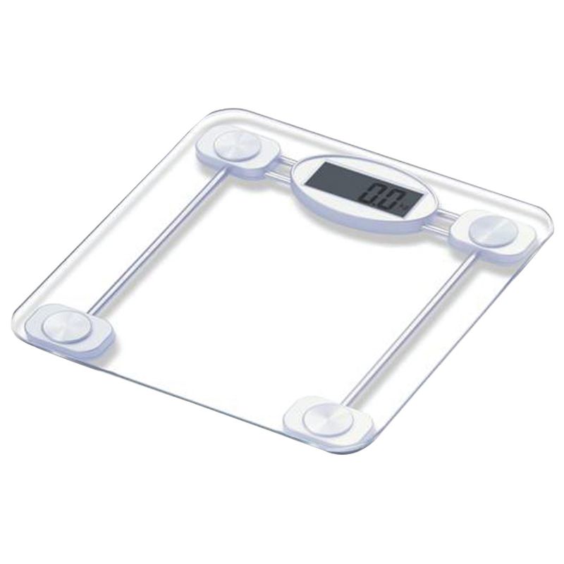 Taylor® Precision Products LCD Readout 400-lb Capacity Glass Bathroom Scale, 1 of 2