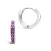 SHINE by Sterling Forever Sterling Silver CZ Micro Hoop Earrings - 2 of 2