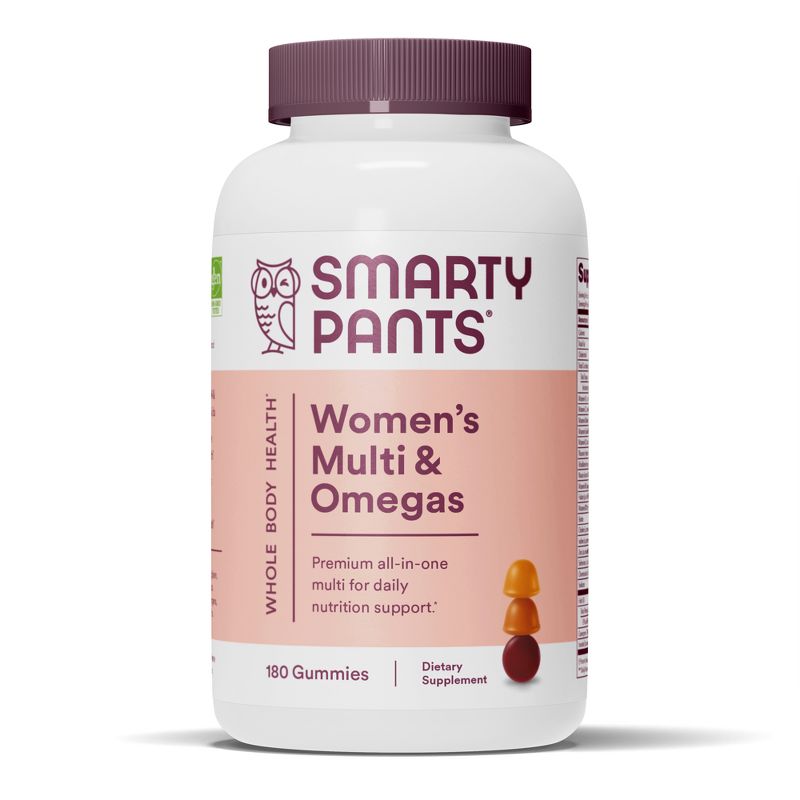 SmartyPants Women's Multi & Omega 3 Fish Oil Gummy Vitamins with D3, C & B12, 4 of 20