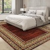 Modern Washable Area Rug, Non-Slip Stain Resistant Low Pile Carpet with Border for Living Room, Bedroom & Kitchen - 2 of 4