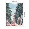 Kate & Laurel All Things Decor 28"x38" Sylvie Palm Trees and Flamingos Framed Canvas by Sarah Eisenlohr Beaded White - 2 of 4