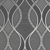 Ribbon Geo Grey and Silver Wallpaper - 4 of 4