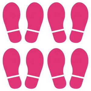 Unique Bargains Home Classroom Floor Stairs Decal PVC Footprint Sticker 4 Pairs - 1 of 4