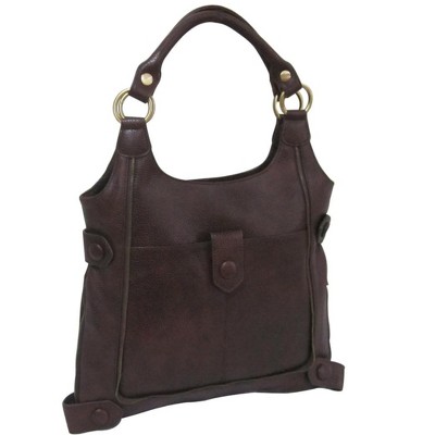 AmeriLeather Universal Large Shoulder Bag – Top Grain Leather, Multi-Pocket Design, 16" Everyday Tote