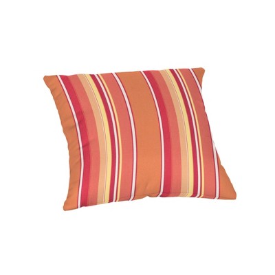 Casual Cushion Stripe Sunbrella Fabric 1-Piece Indoor/Outdoor Square Throw Pillow