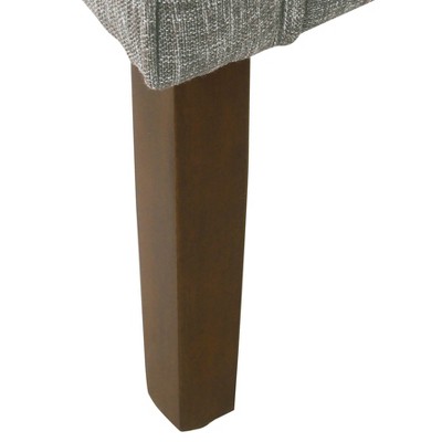 Gray Faux Leather Barrel Accent Chair with Wood Legs