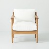 2pk Cushioned Wood Outdoor Club Chair Set - Natural/Cream - Hearth & Hand™ with Magnolia - image 3 of 4