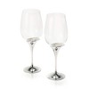 Royal Selangor Pewter Red Wine Glass Pair - Domaine Collection Liquor Glasses Set of 2 Round Bowl Design Clear Gift Box for Anniversary, Wedding - 3 of 4