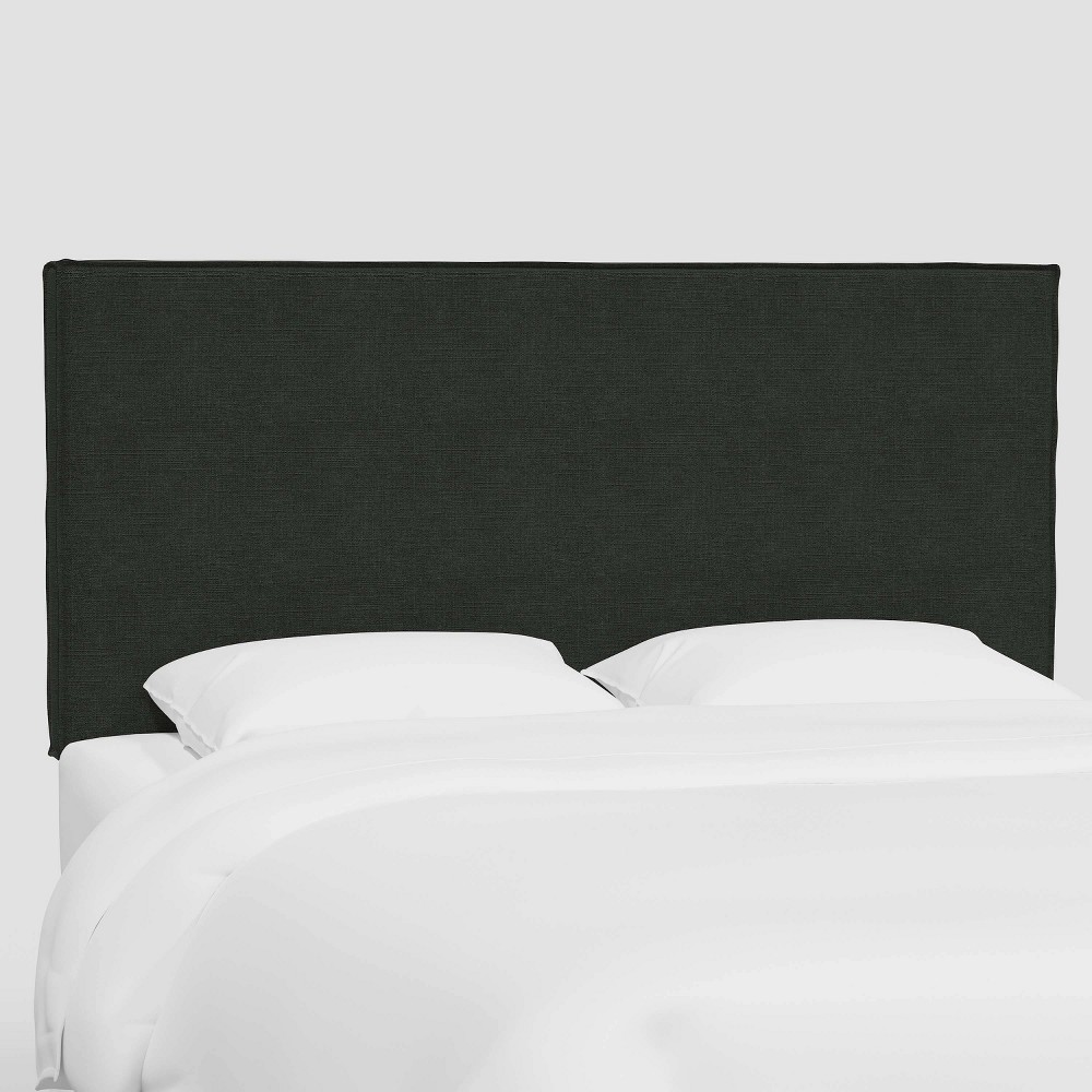 Photos - Bed Frame California King Fanie Slipcover Headboard in Linen Black - Threshold™: Pin