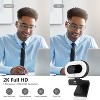 Z-EDGE ZW560S QHD 2K Stream Webcam Auto Focus Web Camera for PC/Desktop/Laptop, Built-in Mic, Plug & Play, Touch Control Ring Light - 3 of 4