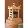 Pagoda-Style Wood Bird Feeder, 19" Tall, Handcrafted Garden Accent by Kalalou - 3 of 3