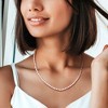 EVERLY JEWELRY | 10k Yellow Gold 3-4mm White Cultured Freshwater Pearl Necklace, 16 inc - 4 of 4