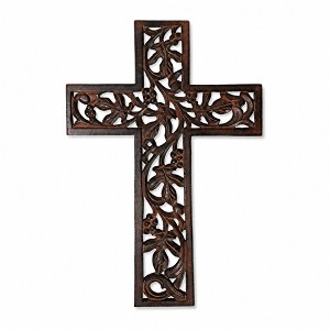 Store Indya Handmade Wooden Wall Hanging Cross, Antique Religious Altar ...