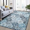 Washable Vintage Oriental Rug, Low-Pile Non-Slip Carpet for Living Room, Bedroom & Home Decor - 4 of 4