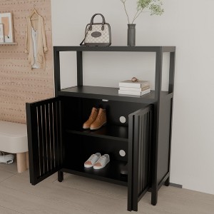Kumasinova 32" Bamboo Bathroom Storage Cabinet,Bathroom Floor Cabinet with Shelves,Bathroom Storage for Towels&Essentials for Living&Bathroom - 1 of 4