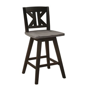 NicBex Dining Chairs Set of 2 Counter Height Chairs Black X-Back 360-degree Swivel Chair for Kitchen, Home Bar - 1 of 4