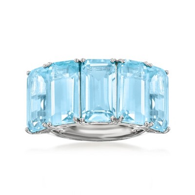 Ross-Simons 10.00 ct. t.w. Sky Blue Topaz 5-Stone Ring in Sterling Silver