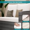 7-Pc Outdoor Patio Set - All-Weather Rattan Sectional w/Plastic Wood Table for Backyard/Poolside - 4 of 4