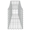 vidaXL Galvanized Iron Arched Gabion Basket, Decorative and Sound-Insulating Garden Barrier with Durable Construction and Wide Application, Silver - 4 of 4