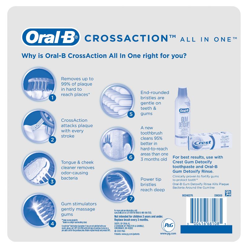 Oral-B Pro-Health CrossAction All-in-One Soft Toothbrush - 6ct, 4 of 13