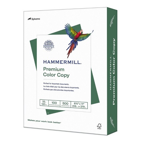 Hammermill Premium 8.5 X 11 Color Copy Paper 32 Lbs. 100 Brightness 500  Sheets/ream (102630) : Target