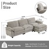 Karl Home |120 in. W Pillow Top Arm Double-layer Cushion Chenille Sofa in Brown With Ottoman - 2 of 4