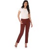 Rekucci Women's Pull-On Straight Leg Pants with Pockets & Tummy Control – Office Workwear Stretch Trousers - 4 of 4