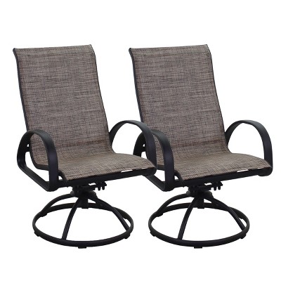 Courtyard Casual Santa Fe Aluminum Sling Swivel Rocker  Set of 2