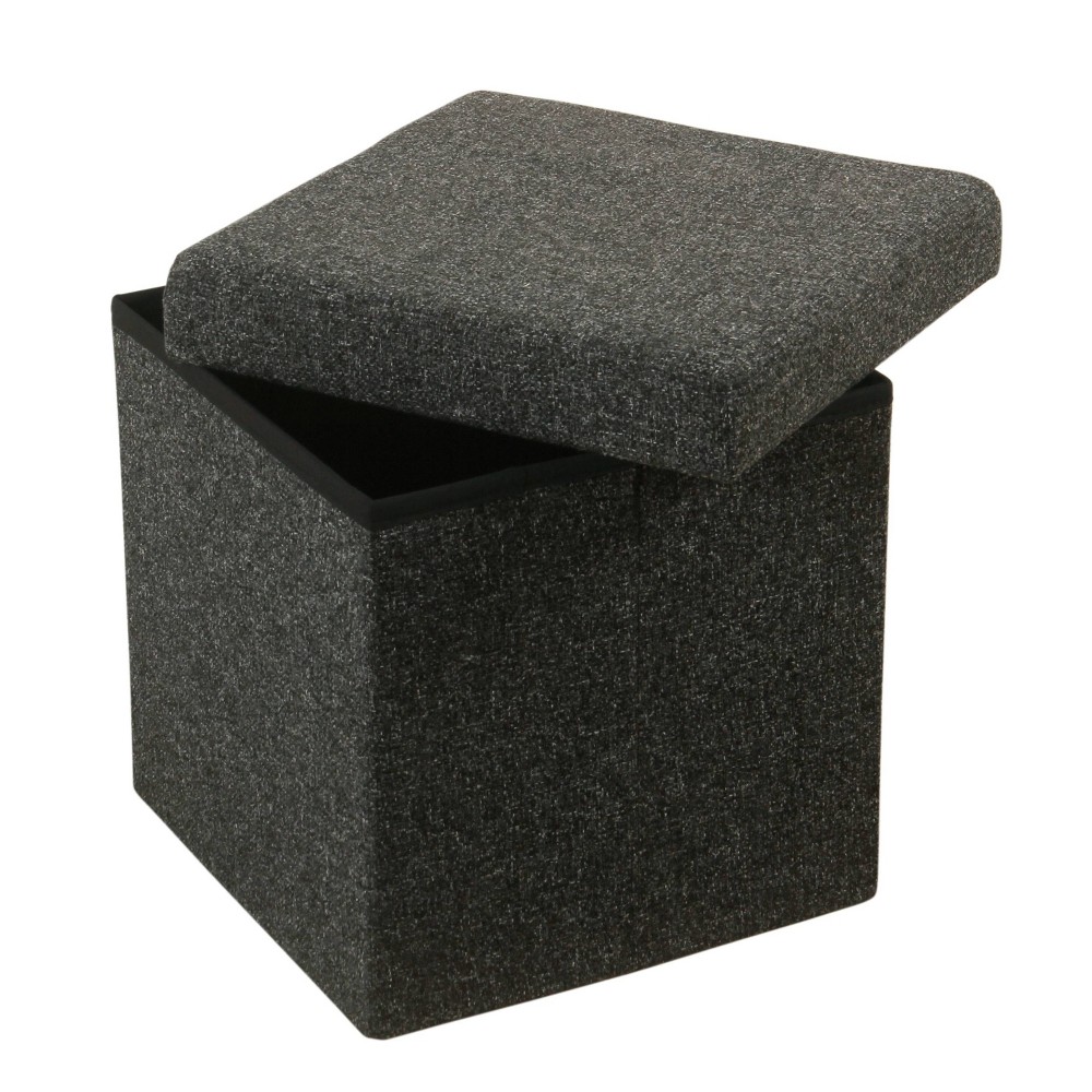 15 Square Collapsible Storage Ottoman Dark Gray - HomePop was $69.99 now $52.49 (25.0% off)