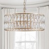 DOMETOUR 18'' Gold Crystal Drum Chandelier, 6-Light Pendant for Living, Dining, Bedroom, Kitchen (Bulbs Not Included) - 2 of 4
