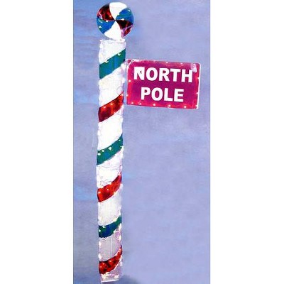 Northlight 60" North Pole Sign Lighted Gel Christmas Yard Art