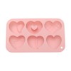 Unique Bargains Candy Moulds 6-Cavity Heart Shape Variations Candy Mould Hand Wash 6.93"x4.06"x0.98" 1 Pc - 3 of 4