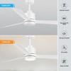 Airsurfer 52" Matte Black 3-Blade LED Ceiling Fan with Remote and Color-Changing Light - 4 of 4