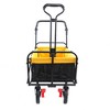 SEVOBAL Utility Storage Cart Compact Portable Outdoor Multi-Purpose Tool Vehicle, With Cup Holder And Adjustable Handle, Yellow, 53.50"*20.08"*42.52" - 4 of 4