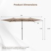 Tangkula 15FT Double-Sided Market Umbrella Large Crank Handle Vented Twin Patio - 4 of 4