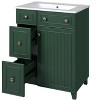 TUYOHW Bathroom Vanity Cabinet with Ceramic Sink, 2 Drawers and 1 Soft-Close Door - 2 of 4