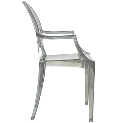 Ethereal Casper Smoke Transparent Plastic Armchair