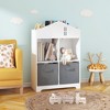 Kids Bookshelf with Toy Storage Organizer, Child Bookcase with 2 Fabric Drawers for Nursery, Bedroom, Playroom, Toys & Books Display Organizer - image 2 of 4