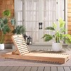 Aberdeen Solid Teak Lounger - Outdoor - PAT6504 - Natural -Safavieh - 2 of 4