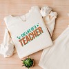 The Life Of A Teacher Puff/Glitter - Womens Lightweight Garment Dyed Sweatshirt - 2 of 3
