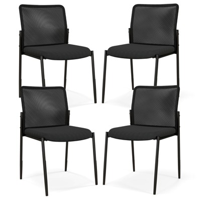 Tangkula Office Guest Chair Set of 2/4/6/8/10/12 with Breathable Mesh Back Padded Seat for Waiting Room