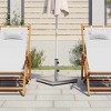 vidaXL Parasol Base - 61.7 lb Square Umbrella Stand for Ø1.3/1.5"/1.9" Poles, Stainless Steel & Concrete, Silver Color - 3 of 4