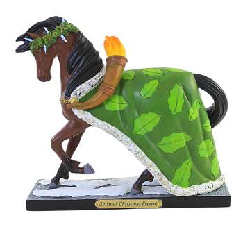 Trail Of Painted Ponies Spirit Of Christmas Present  -  One Figurine 725 Inches -  Artist Elizabeth Henderson  -  6011698  -  Polyresin  -  Black