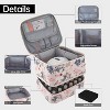 Double-Layer Nail Polish Organizer Bag, Holds 27 Bottles (15ML/0.5 FL.OZ or Larger), Nail Tools & Dryer Storage Case with Adjustable Dividers - 2 of 4